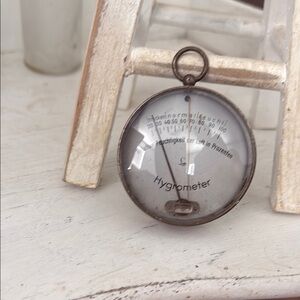 Vintage Hygrometer with Metal Frame